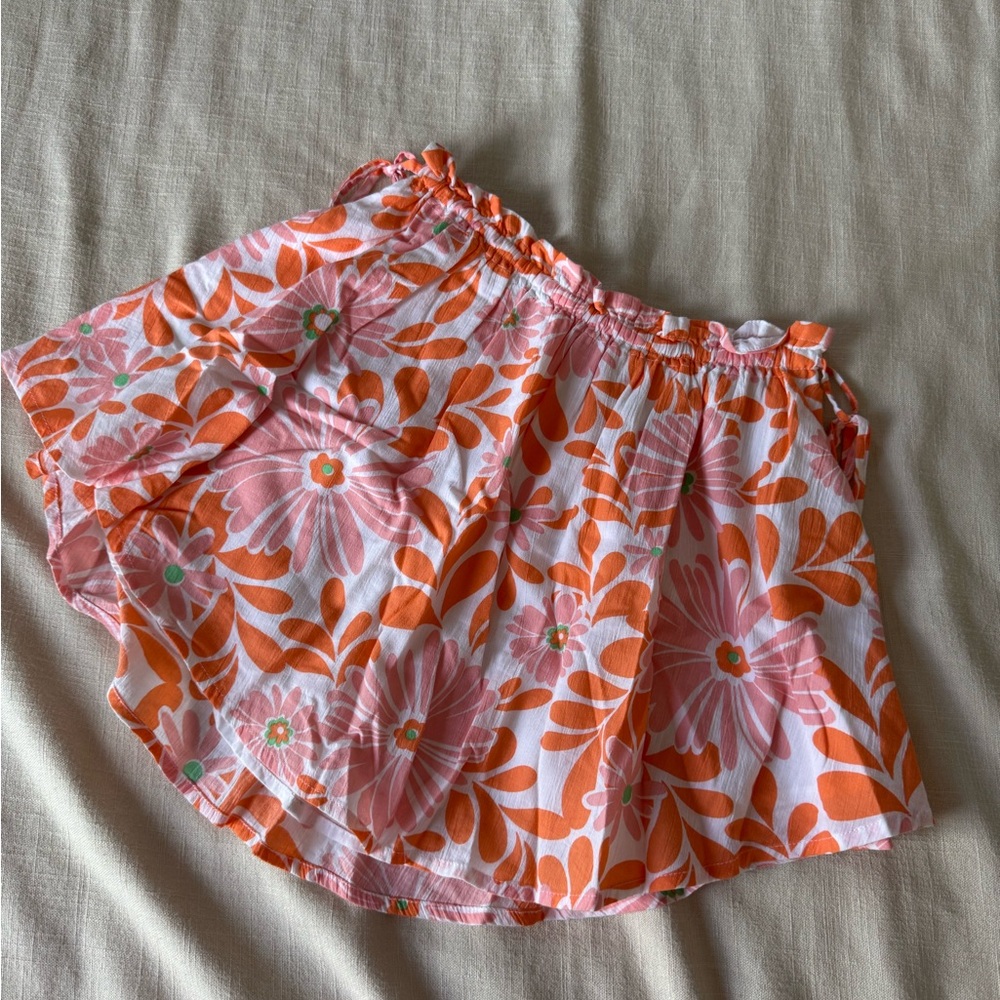Aerie Floral Orange and White Women's Skirt